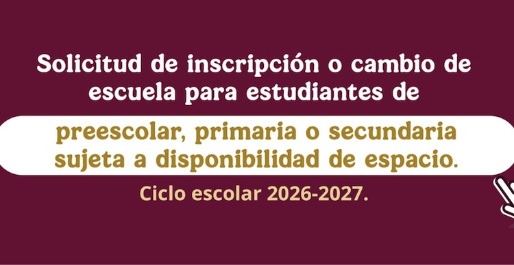 Banner para solicitar el cambio de escuela