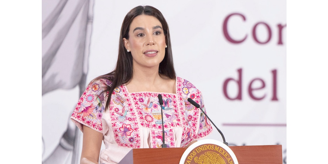 JOSEFINA RODRÍGUEZ, titular de la Sectur, ayer en conferencia de prensa