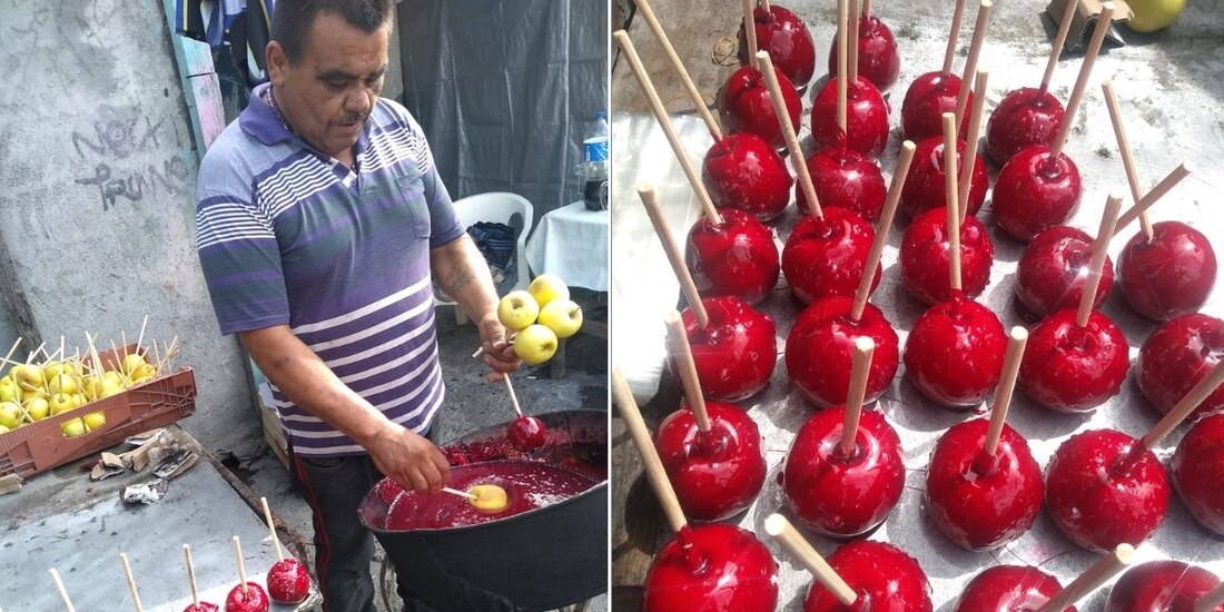 Le piden mil 500 manzanas con caramelo y cancelan de último momento.