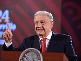 El Presidente Andrés Manuel López Obrador, ayer, en conferencia de prensa.