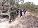 Fuerzas federales, en un recorrido de seguridad con la policía nayarita.