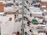 Pacientes en un hospital habilitado a las afueras de Sao Paulo, el 4 de marzo.