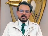 Zoé Robledo, director general del IMSS, ayer, al mostrar su solidaridad con los deudos de los recién nacidos.