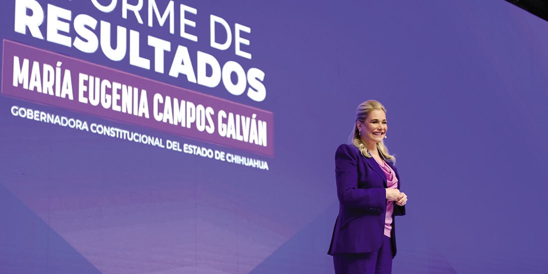 LA GOBERNADORA
María Eugenia Campos,
ayer en su 4.° Informe.