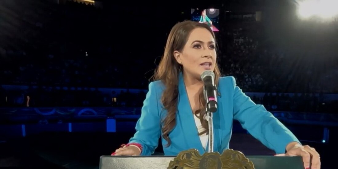 Tere Jiménez da mensaje con motivo de su Primer Informe de Gobierno.