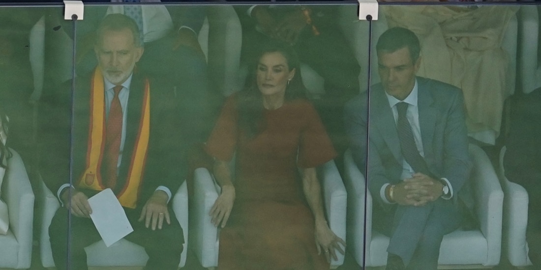 El rey de España Felipe VI y su esposa Letizia en la final de Mundial 2026
