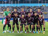 Jugadores de la Selección Mexicana previo a un partido de la Concacaf Nations League.
