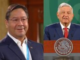 Luis Arce, presidente de Bolivia y Andrés Manuel López Obrador, Presidente de México.