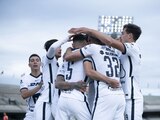 Jugadores de Pumas celebran un gol contra el Puebla en el torneo anterior de la Liga MX.
<br><br>
durante el partido Pumas UNAM vs Puebla, correspondiente a la Jornada 08 del Torneo Apertura Guard1anes 2020 de la Liga BBVA MX, en el Estadio Olimpico Universitario, el 05 de Septiembre de 2020.