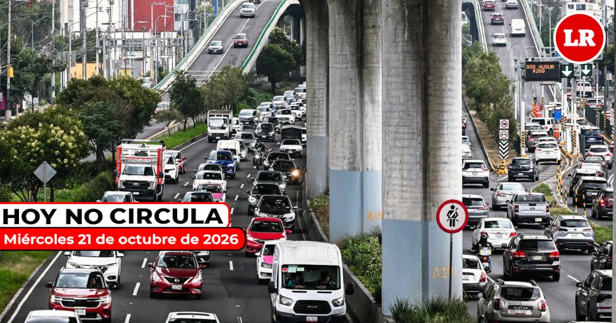 Hoy No Circula 21 de octubre de 2026: engomado rojo y placas 3 y 4 descansan en CDMX y Edomex