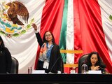 La secretaria de Educación Pública (SEP), Leticia Ramírez Amaya, acude a comparecer a la Cámara de Diputados