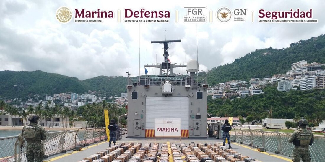 Acción de las fuerzas de seguridad de México.