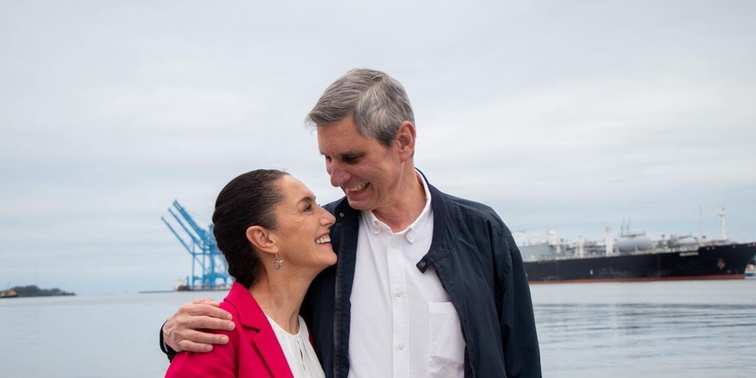 Claudia Sheinbaum y Jesús Tarriba, quienes son pareja desde hace cinco años.