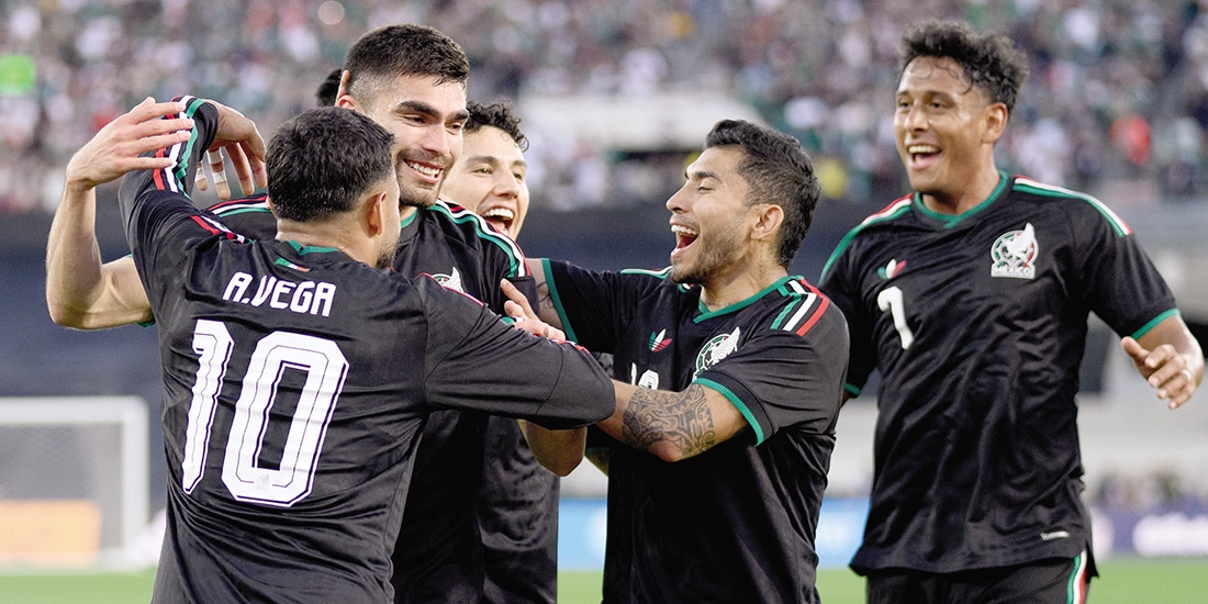Jugadores del Tricolor celebran el gol de Johan Vásquez el fin de semana pasado.