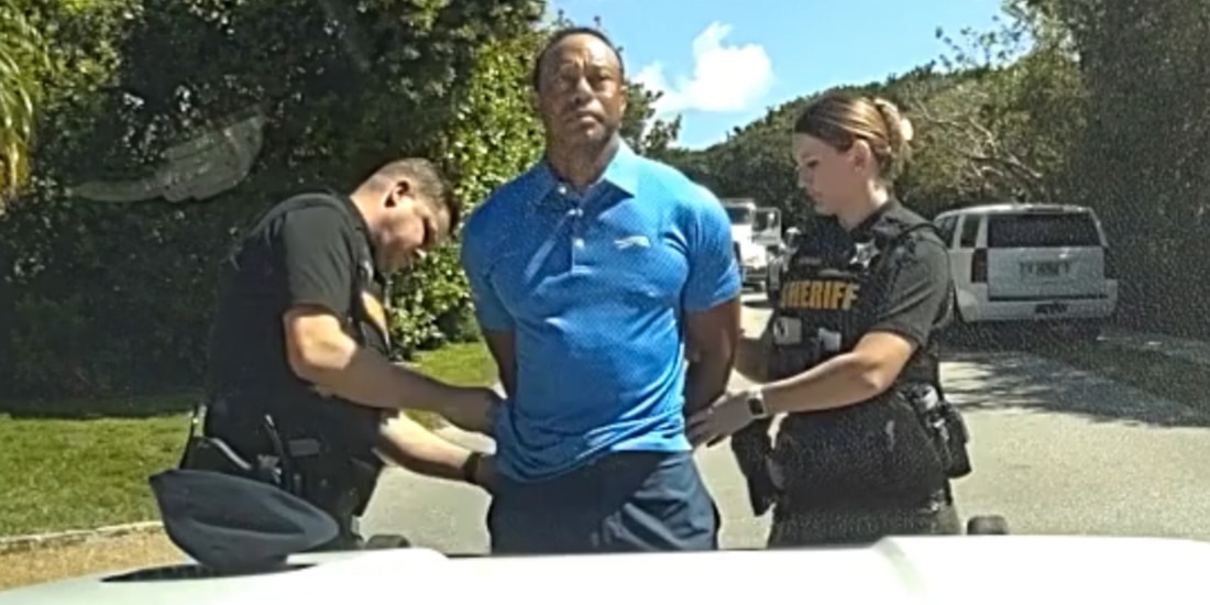 Tiger Woods y el video de su detención en Florida.