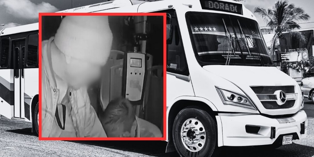 Captan brutal asalto en transporte público en Mazatlán.