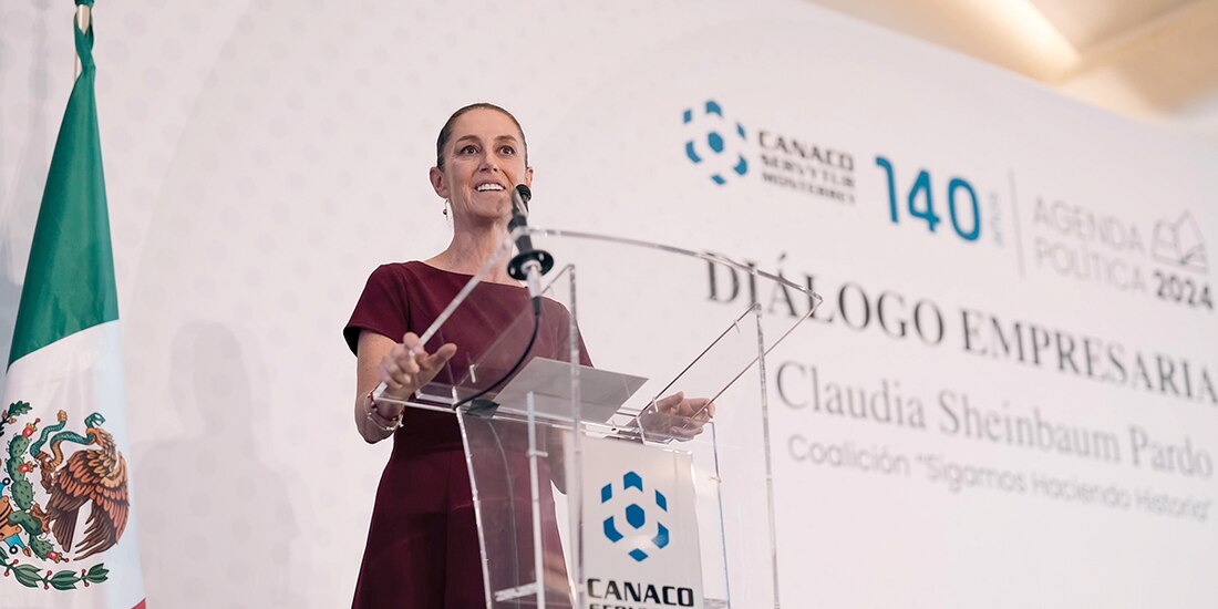 Claudia Sheinbaum, candidata a la Presidencia de la República por Morena, ayer.