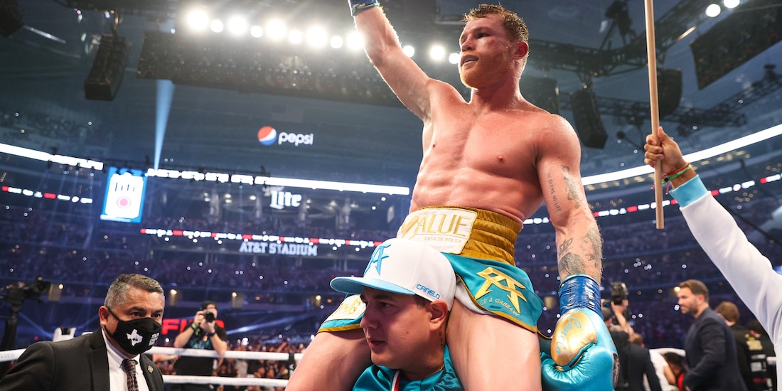 Saúl "Canelo" Álvarez, el pasado 8 de mayo, después de vencer a Billy Joe Saunders en su pelea de box más reciente.