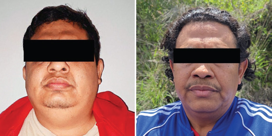 ERNESTO “N” y Alfredo “N”, líderes del
Cártel Altozano, tras su captura, ayer