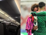 os pasajeros reaccionaron con aplausos después del emotivo mensaje dedicado al Tricolor.