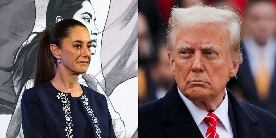 La Presidenta Claudia Sheinbaum y su homólogo de EU Donald Trump