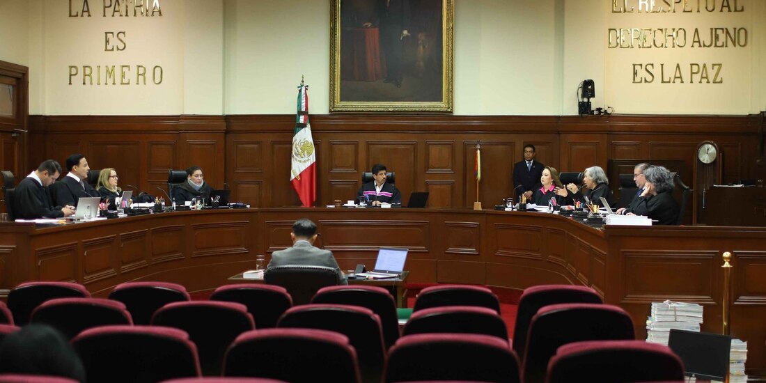 Sesión de la Suprema Corte de Justicia de la Nación, en una fotografía ilustrativa.