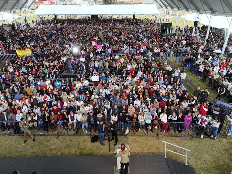 Claudia Sheinbaum encabezó actos masivos en Puebla, Tlaxcala e Hidalgo.