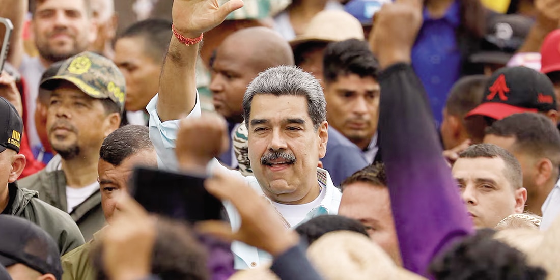 NICOLÁS MADURO durante una marcha para conmemorar la Batalla de Santa Inés, en Caracas, el pasasdo 10 de diciembre.