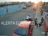 Novio sale corriendo y abandona a su pareja en pleno asalto en Ecatepec