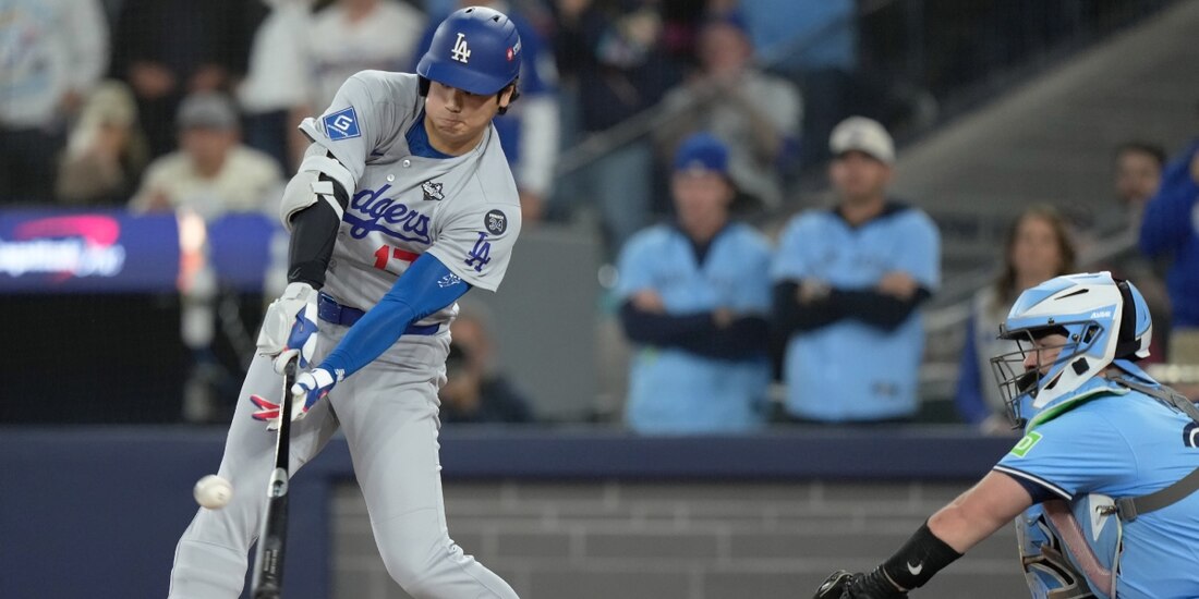 Una acción del Juego 6 de la Serie Mundial 2025 entre Los Angeles Dodgers y los Toronto Blue Jays