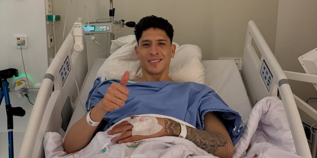 Edson Álvarez tras su operación de tobillo