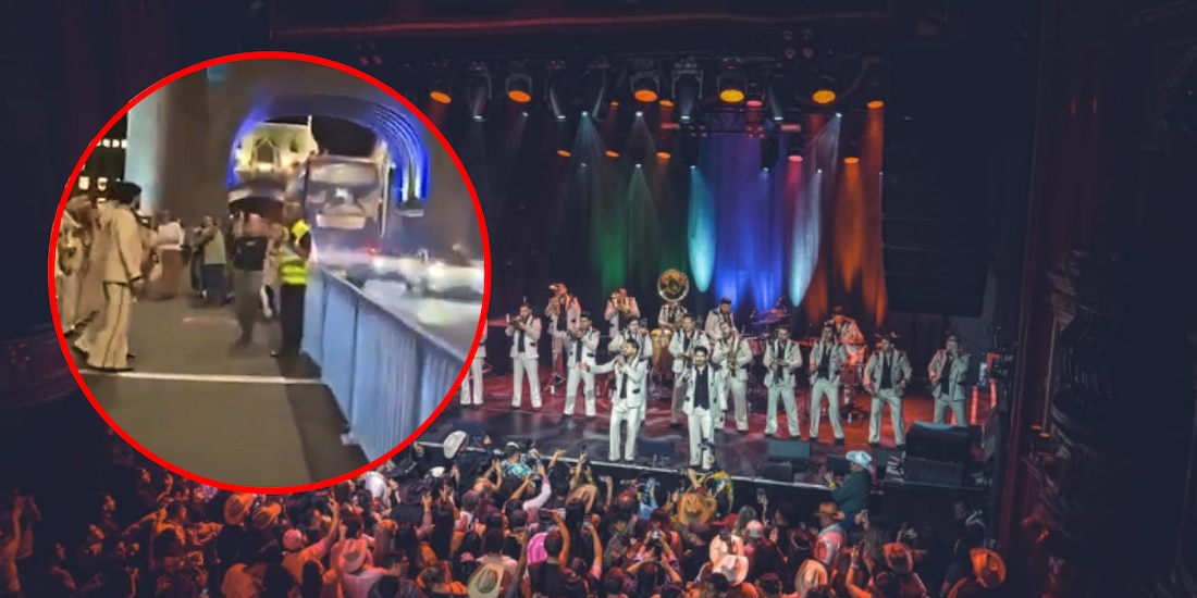 Banda El Recodo da show en las calles de Londres y la policía los corre