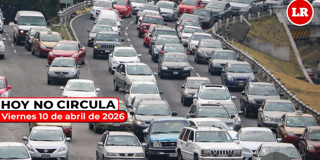 Revisa cómo aplica el Hoy No Circula este viernes 10 de abril de 2026 en la Zona Metropolitana del Valle de México.