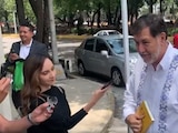 Gerardo Fernández Noroña, llega a la casa de transición de Claudia Sheinbaum