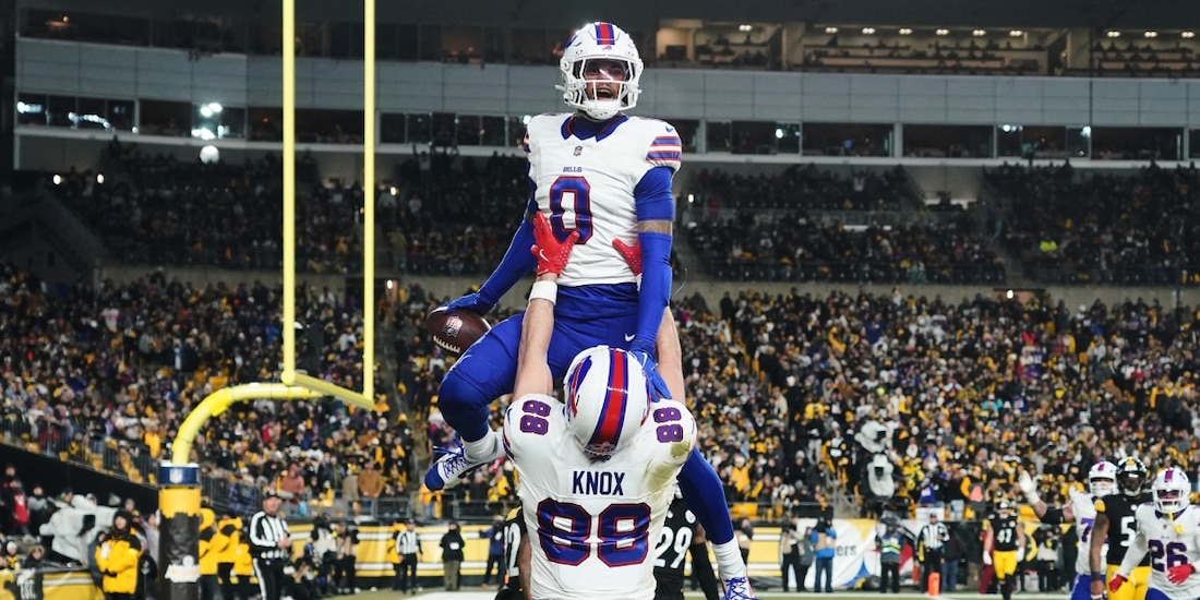 Los Buffalo Bills celebran una victoria en la NFL