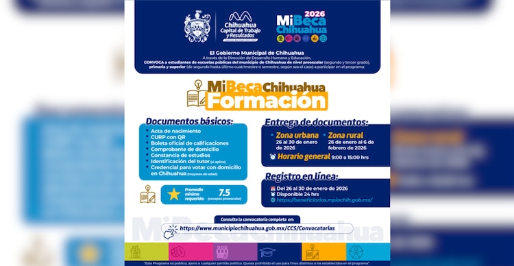 Documentos para Mi Beca Chihuahua Formación 2026