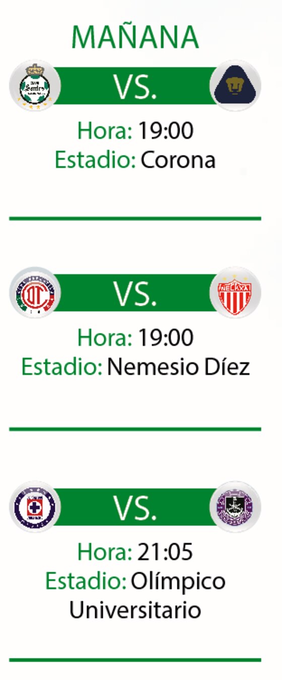 Partidos para mañana