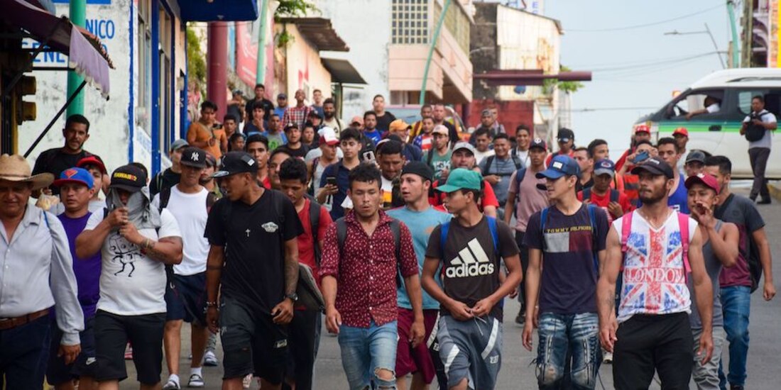 Un grupo de 100 migrantes partió de Chiapas rumbo a Tapanatepec, Oaxaca, el pasado 15 de noviembre.