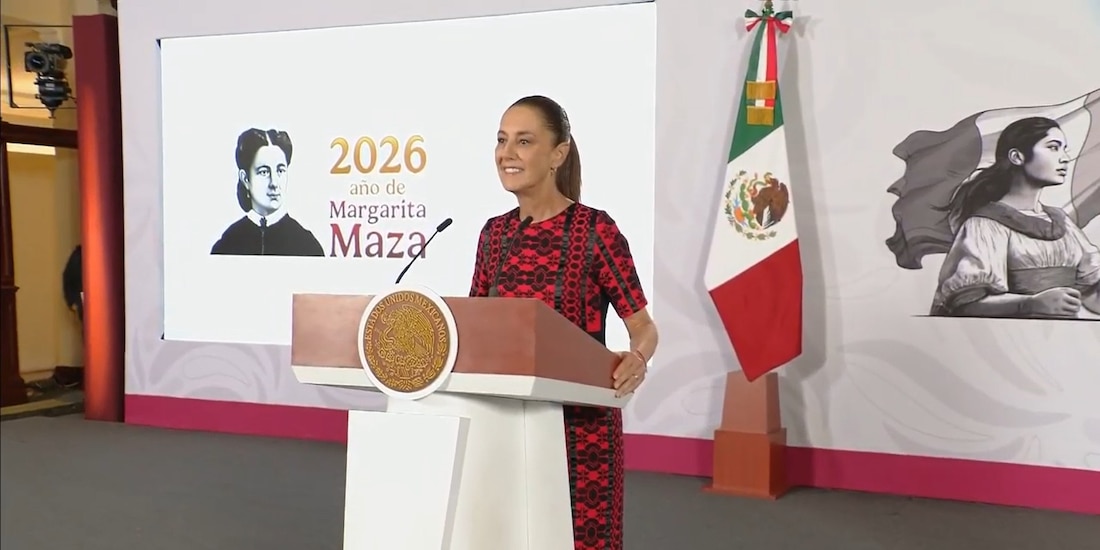 La Presidenta de México este miércoles 10 de junio en Palacio Nacional.