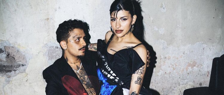 Christian Nodal y Cazzu.