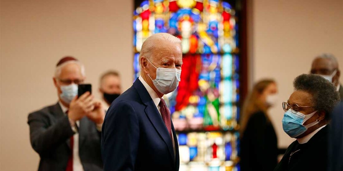 El demócrata se reúne con líderes afroamericanos en la iglesia Bethel de Delaware, el pasado 5 de junio.