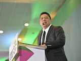 El gobernador de San Luis Potosí, Ricardo Gallardo Cardona, durante la presentación de su Quinto Informe de Gobierno, el 21 de septiembre de 2026.