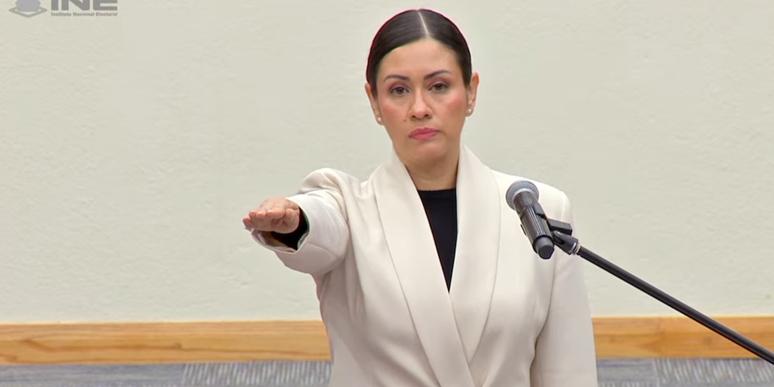 Blanca Cruz García rindió protesta como consejera presidenta provisional del INE, el 27 de octubre de 2026.