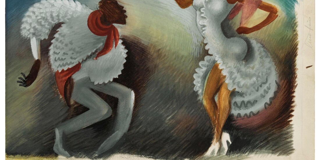 Miguel Covarrubias, Rumba, acuarela, gouache y lápiz sobre papel, ca. 1930.