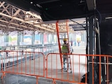 LAS OBRAS persisten en la conexión con la estación Chabacano del Metro, ayer