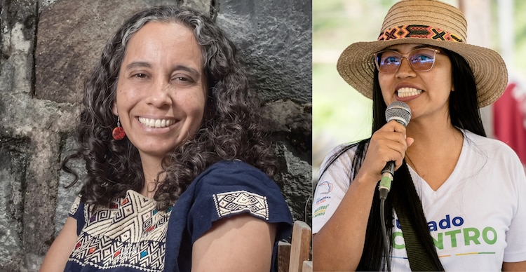 Gerlandina Guerra Garcés y Lucy Pilcué