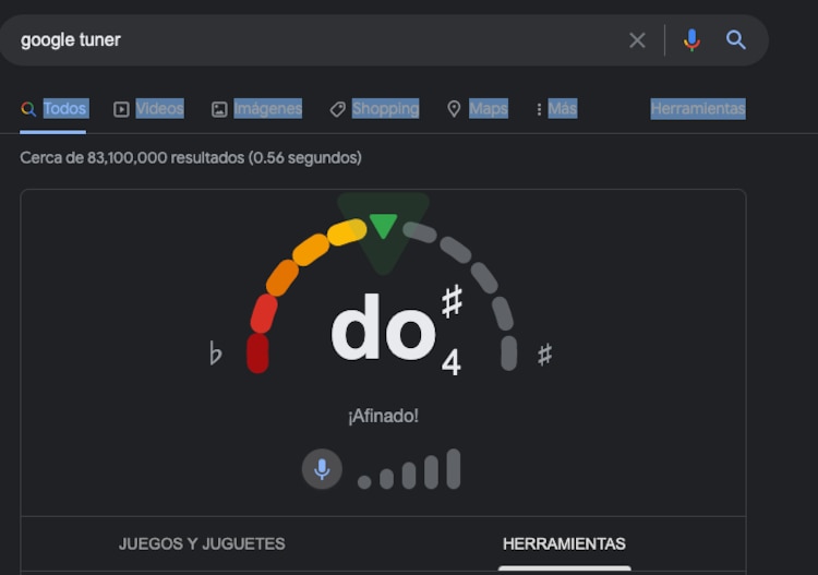 Si tu guitarra quieres afinar a Google debes accesar