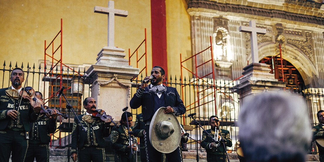 Hubo mariachis en los espacios públicos de Guanajuato.