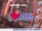 Resultados del sorteo 4181 del Melate, Revancha y Revanchita de este 1 de marzo del 2026.