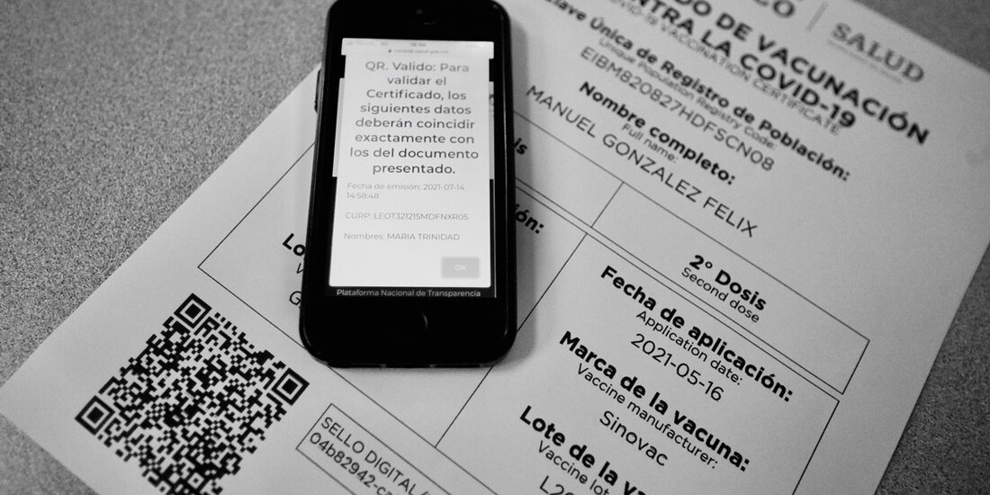 El gobierno anunció recientemente el certificado de la vacuna contra COVID-19.